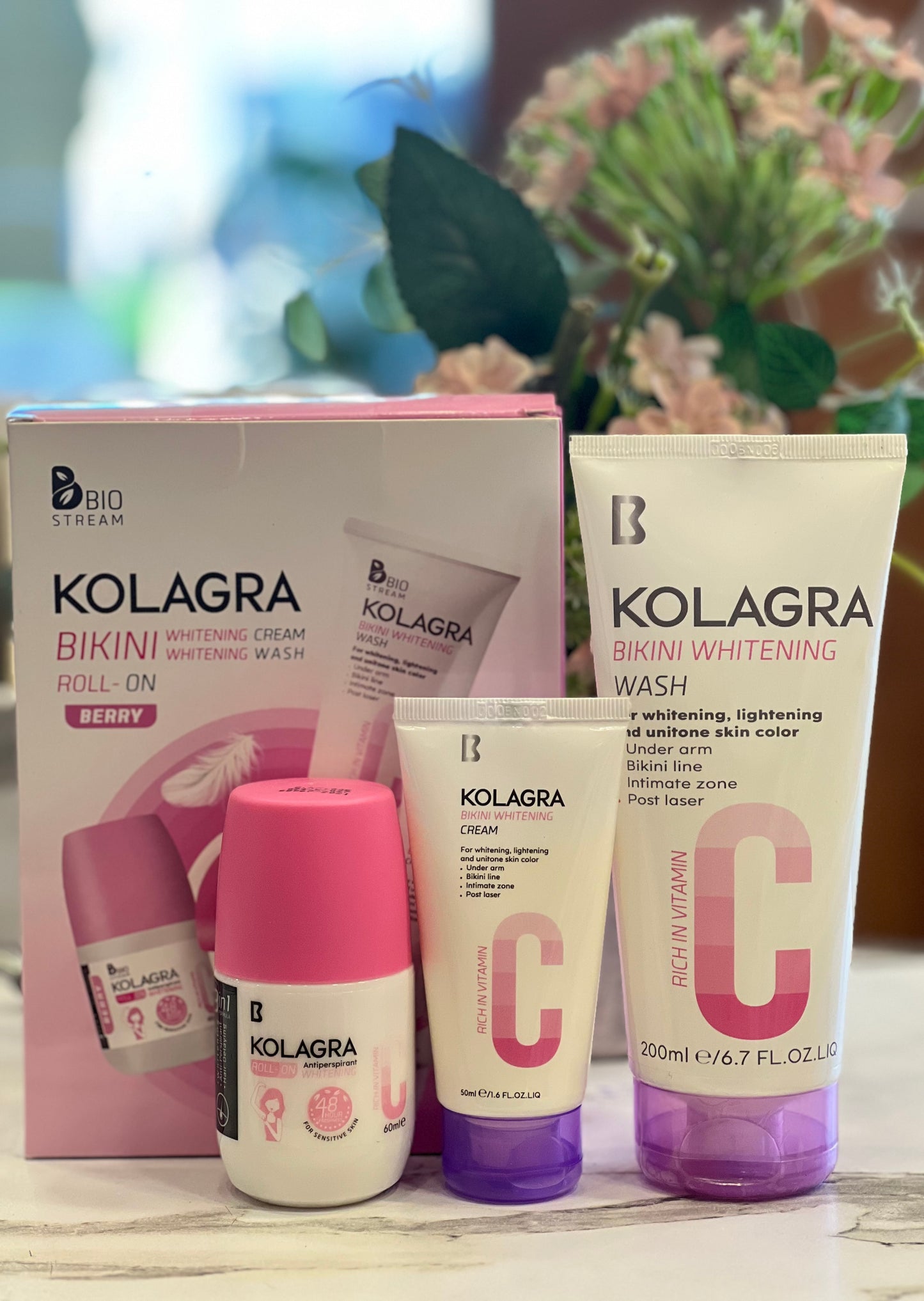 Kolagra wash + cream + roll on (3PCS OFFER)