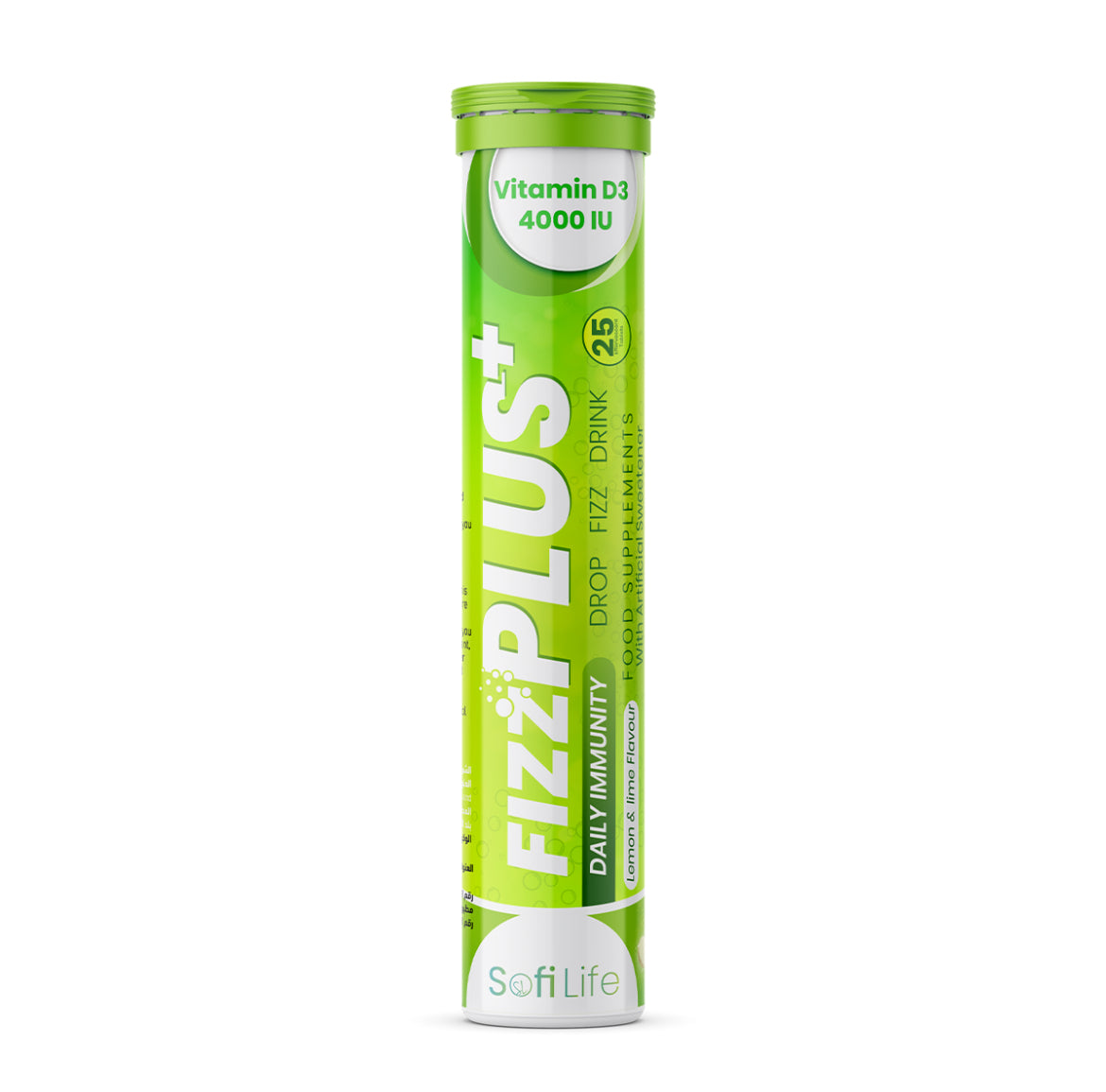 Sofi Life Fizz Plus Vitamin D3 4000 IU 25 Effervescents