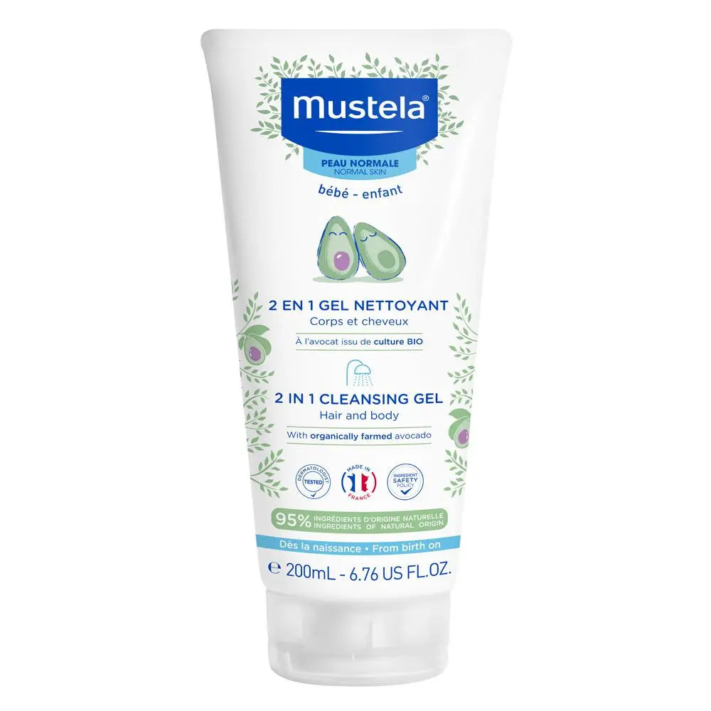 Mustela 2 in 1 cleansing gel 200 ml