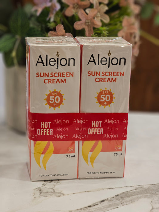Alejon sun screen cream Spf 50+ 75ml Offer (1+1)