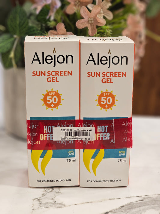 Alejon sun screen spf 50+ gel 75 gm Offer (1+1)