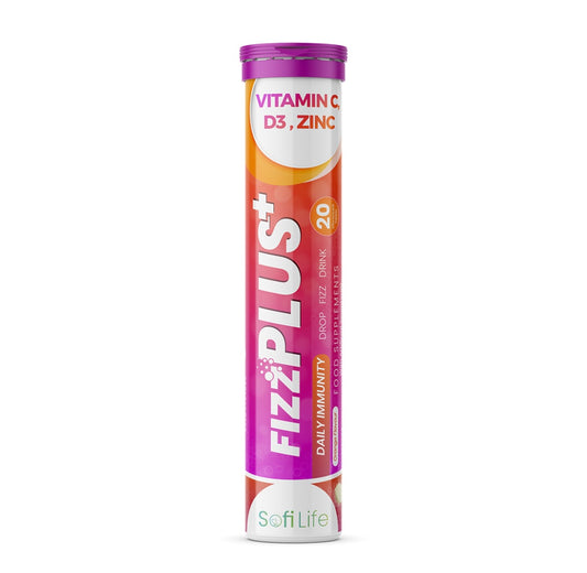 Sofi Life Fizz Plus Vitamin C+ Vitamin D3 + Zinc 20 Effervescents