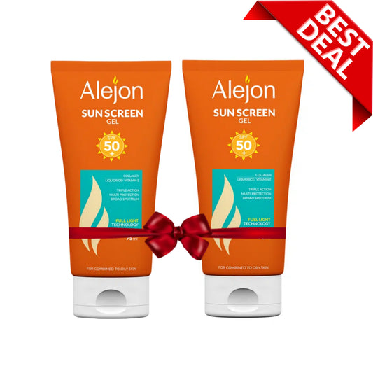 Alejon sun screen spf 50+ gel 75 gm Offer (1+1)