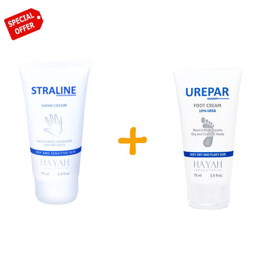 Hand & foot care routine ( straline hand cream + urepar foot cream ) special offer